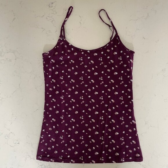 Simons Twik Green Co. Floral Organic Cotton Camisole Purple Pink Blue Sz XS NWOT - Picture 8 of 8
